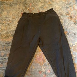 Urban outfitters olive green linen joggers